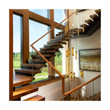 wood straight staircase high quality and cheap price customized top quality